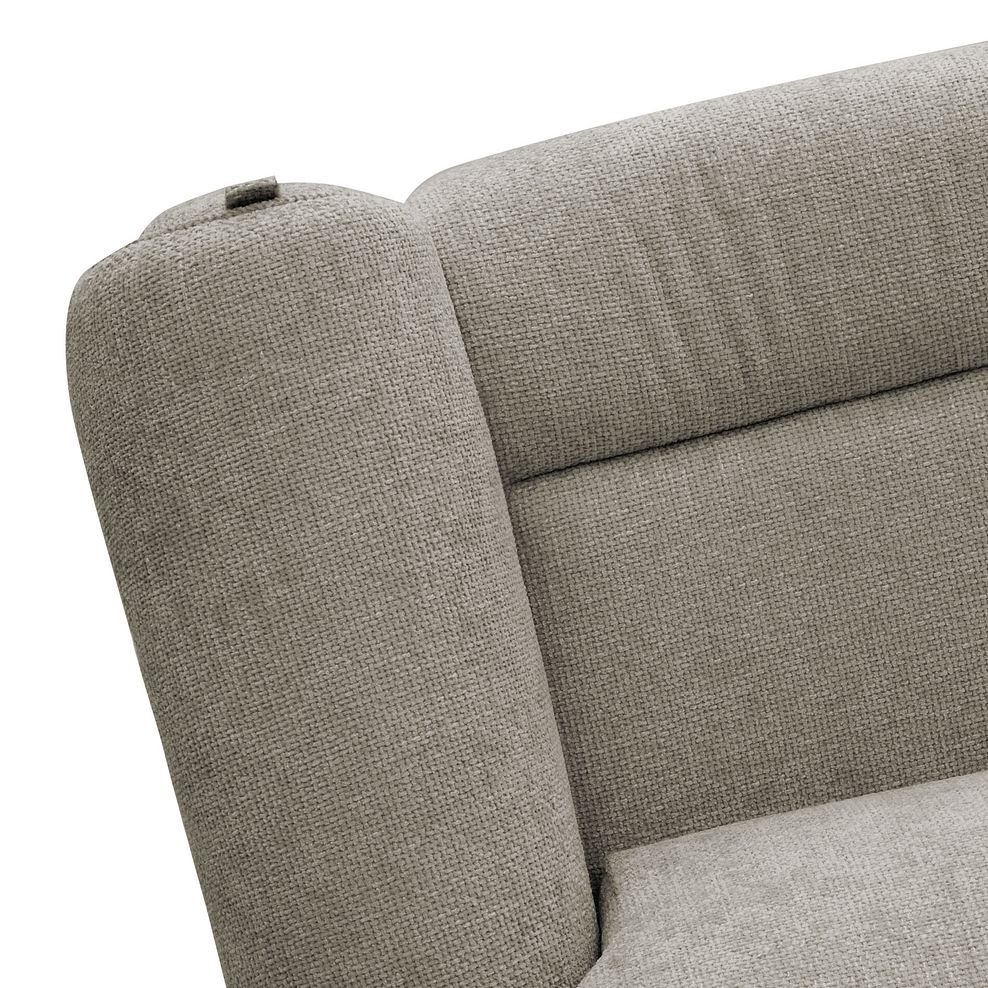 Ezra Group 1 Electric Recliner with Power Headrest & Lumbar Support in Hopsack Linen Fabric 11