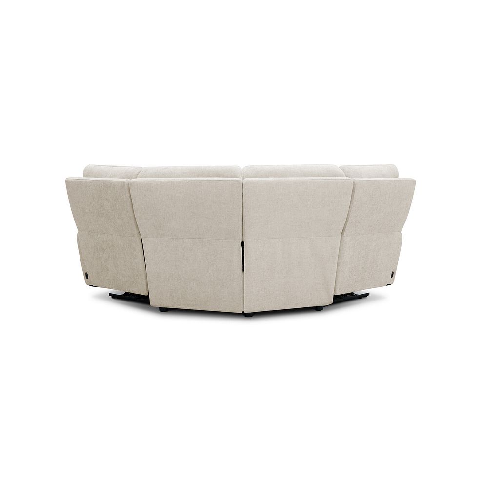 Ezra Group 1 Electric Recliner with Power Headrest & Lumbar Support in Hopsack Natural Fabric 8
