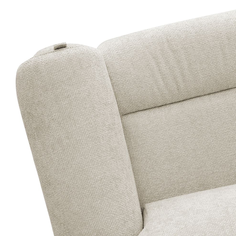 Ezra Group 1 Electric Recliner with Power Headrest & Lumbar Support in Hopsack Natural Fabric 11