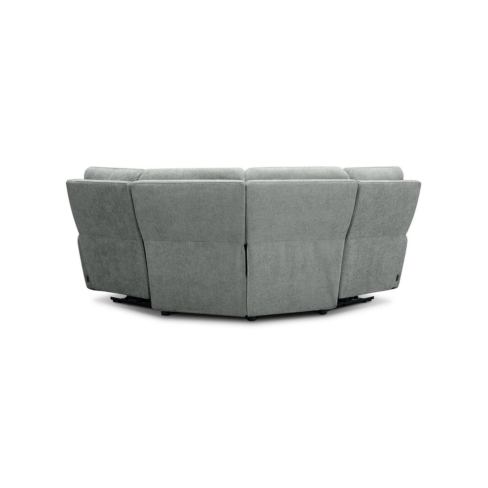 Ezra Group 1 Electric Recliner with Power Headrest & Lumbar Support in Hopsack Platinum Fabric 8