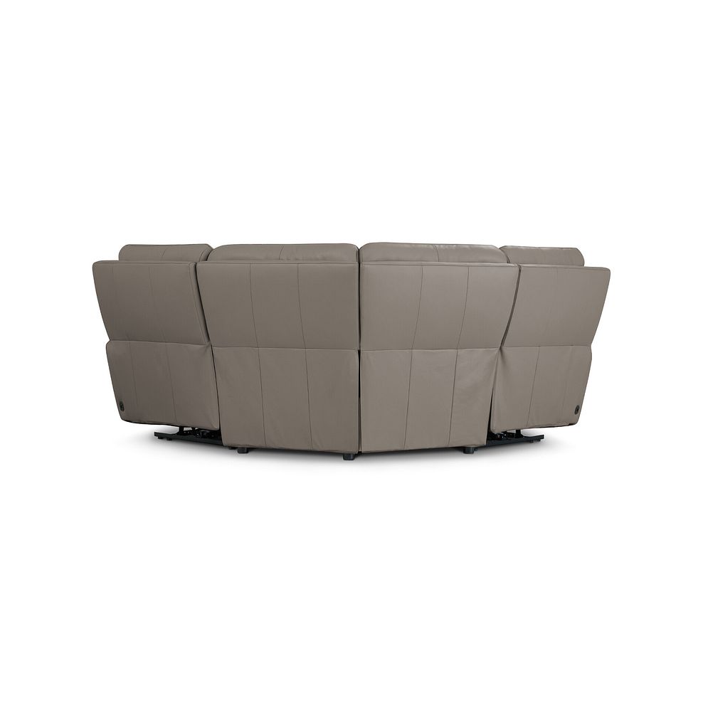 Ezra Group 1 Electric Recliner with Power Headrest Lumbar Support in Oyster Leather 6