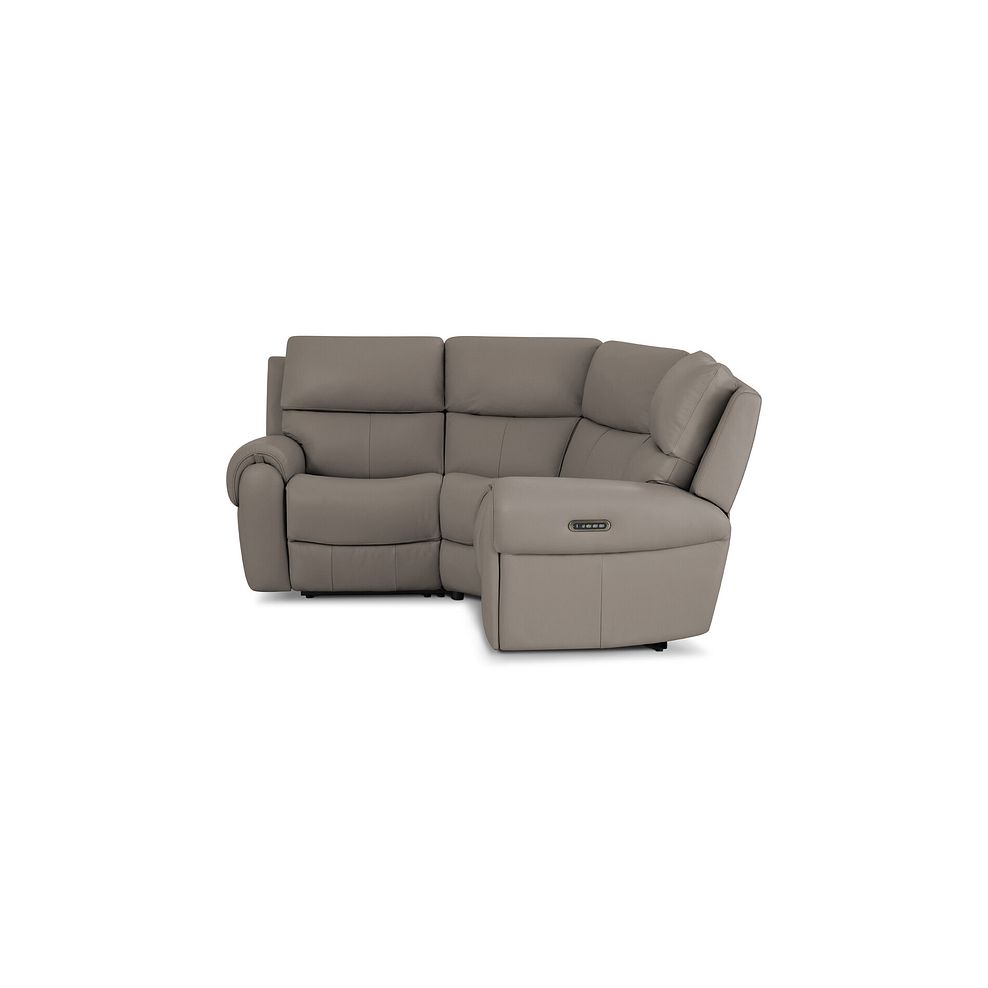 Ezra Group 1 Electric Recliner with Power Headrest Lumbar Support in Oyster Leather 5