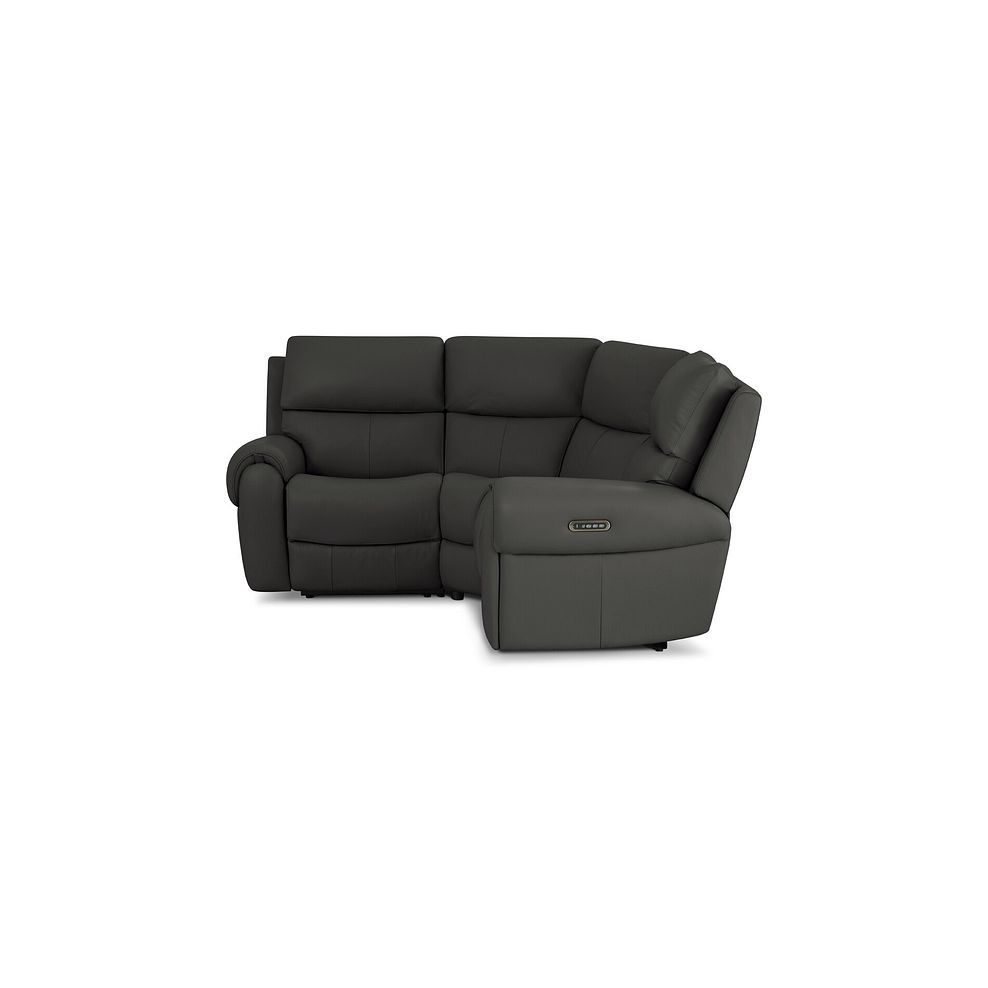 Ezra Group 1 Electric Recliner with Power Headrest & Lumbar Support in Storm Leather 5