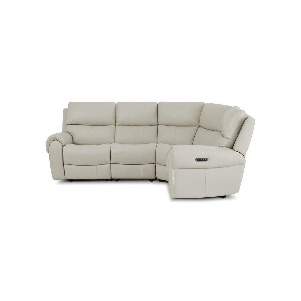 Ezra Group 2 Electric Recliner - Left Hand in Bone China Leather 3