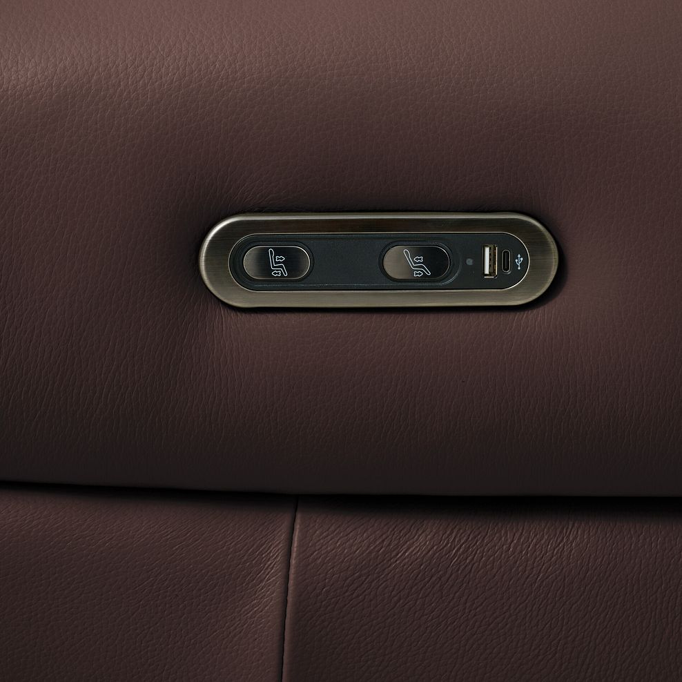 Ezra Group 2 Electric Recliner - Left Hand in Chestnut Leather 9