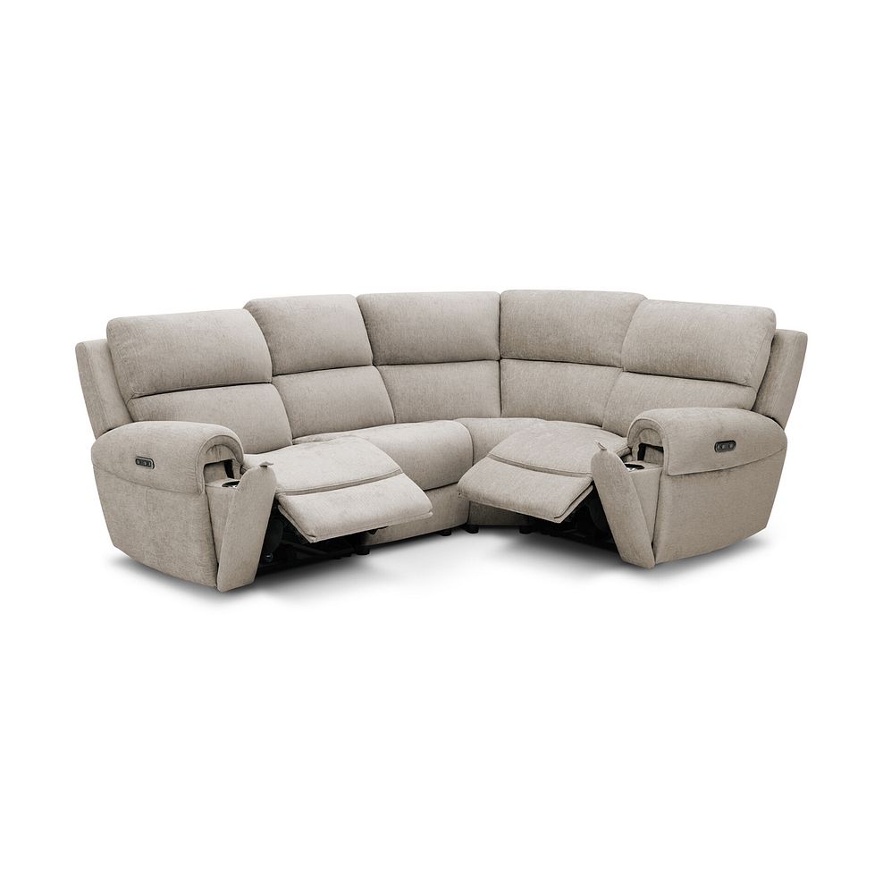 Ezra Group 2 Electric Recliner - Left Hand in Darwin Mink Fabric 2