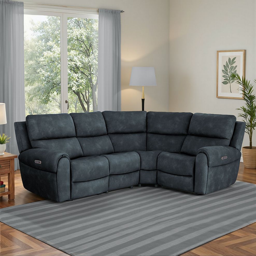 Ezra Group 2 Electric Recliner - Left Hand in Dexter Shadow Fabric 1