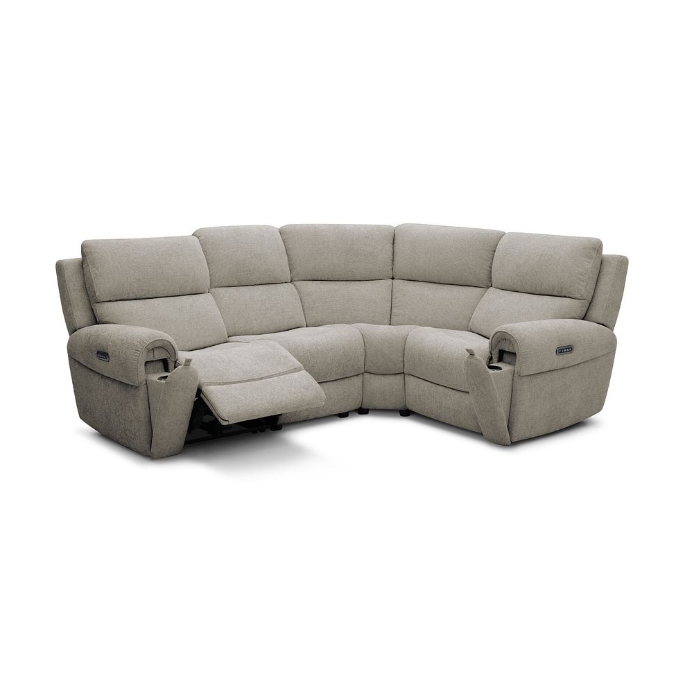 Ezra Group 2 Electric Recliner - Left Hand in Hopsack Linen Fabric 2