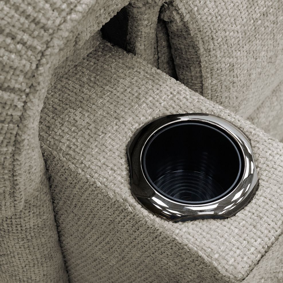 Ezra Group 2 Electric Recliner - Left Hand in Hopsack Linen Fabric 8