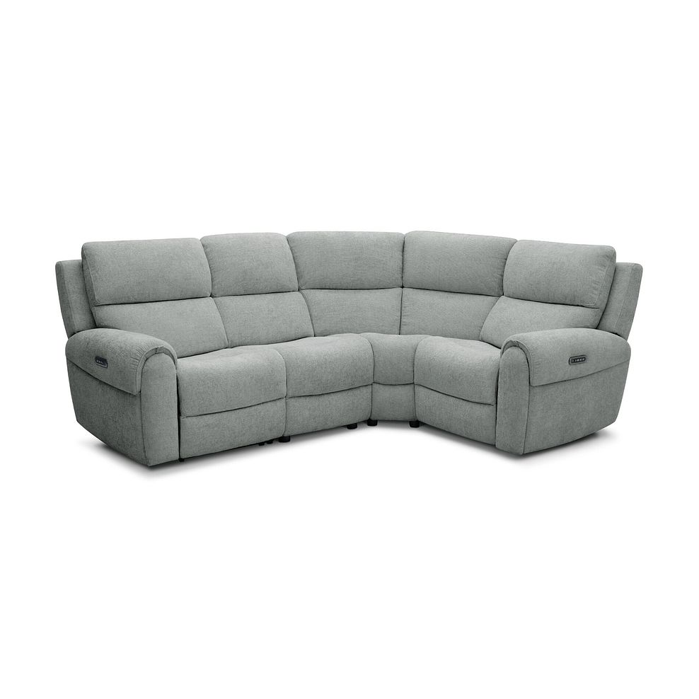 Ezra Group 2 Electric Recliner - Left Hand in Hopsack Platinum Fabric 1