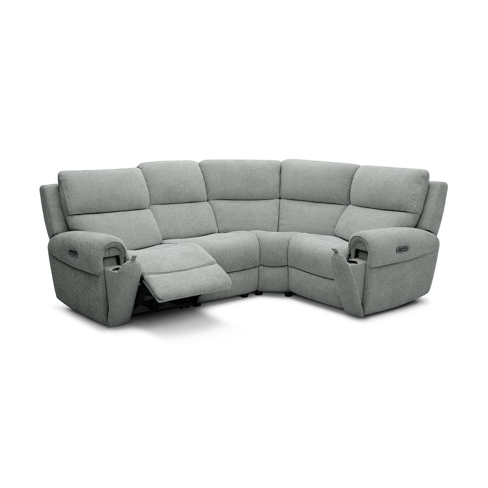 Ezra Group 2 Electric Recliner - Left Hand in Hopsack Platinum Fabric 2