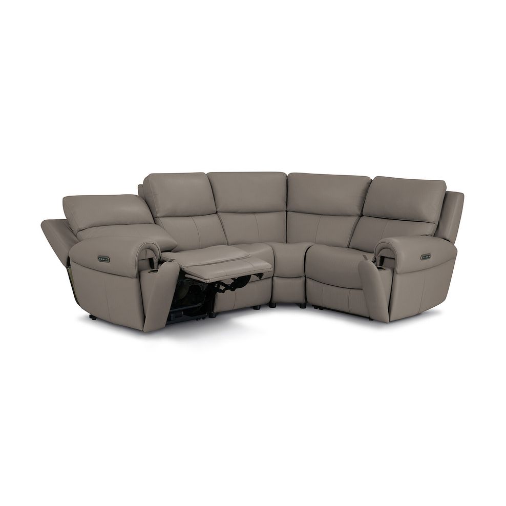 Ezra Group 2 Electric Recliner - Left Hand in Oyster Leather 9