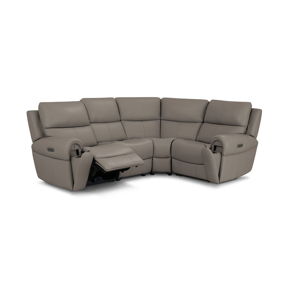 Ezra Group 2 Electric Recliner - Left Hand in Oyster Leather 7
