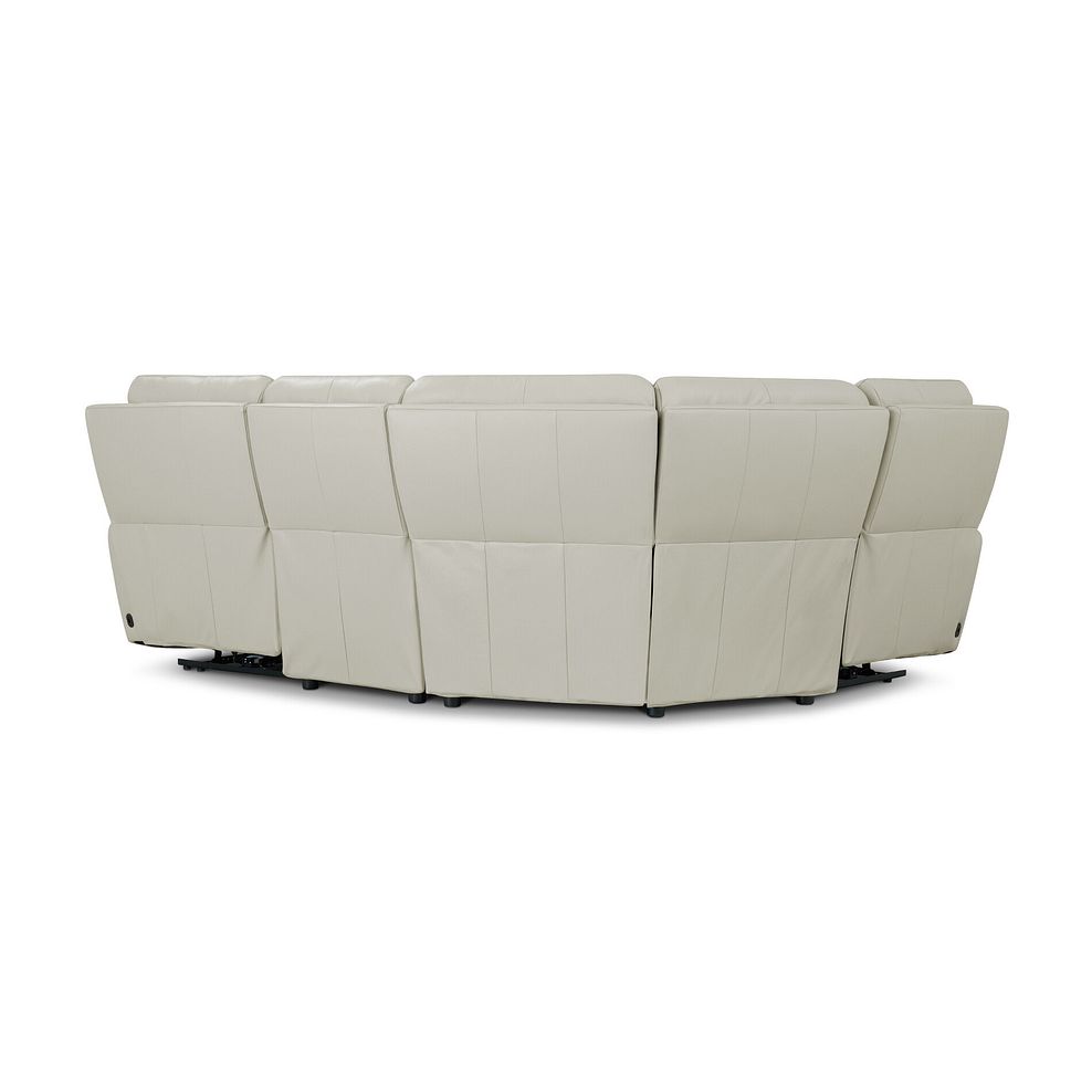 Ezra Group 2 Electric Recliner - Right Hand in Bone China Leather 4