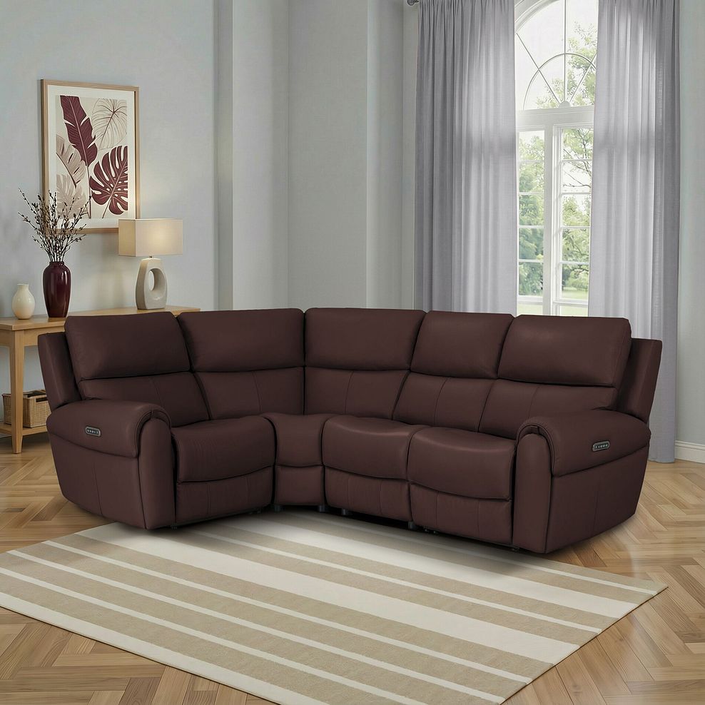 Ezra Group 2 Electric Recliner - Right Hand in Chestnut Leather 1