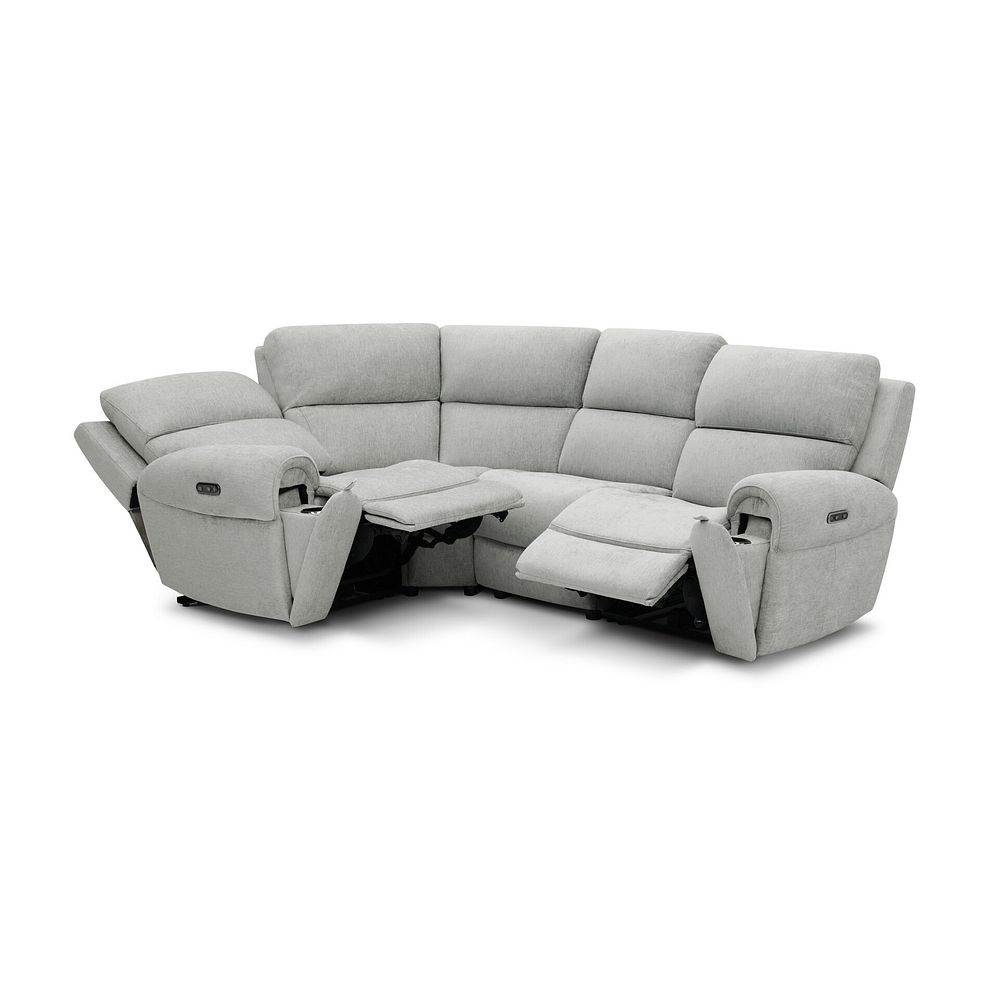Ezra Group 2 Electric Recliner - Right Hand in Darwin Silver Fabric 3