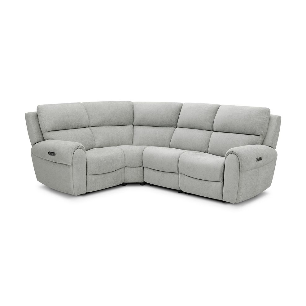 Ezra Group 2 Electric Recliner - Right Hand in Darwin Silver Fabric 1