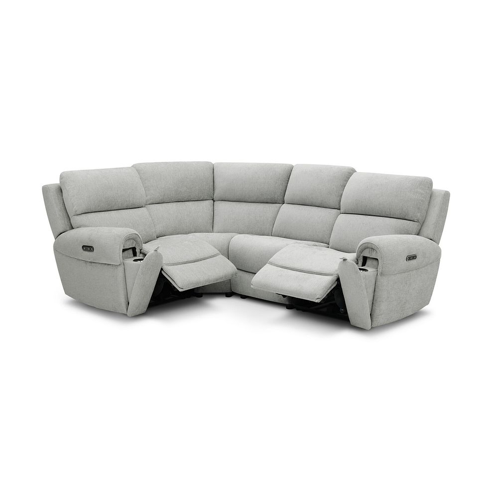 Ezra Group 2 Electric Recliner - Right Hand in Darwin Silver Fabric 2