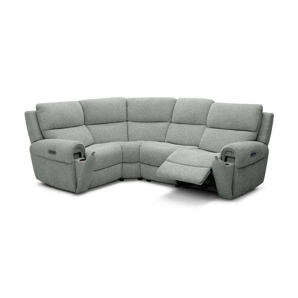Ezra Group 2 Electric Recliner - Right Hand in Hopsack Platinum Fabric 2