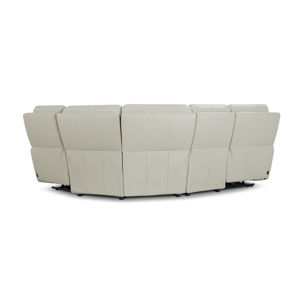 Ezra Group 2 Electric Recliner with Power Headrest & Lumbar Support - Left Hand in Bone China Leather 6