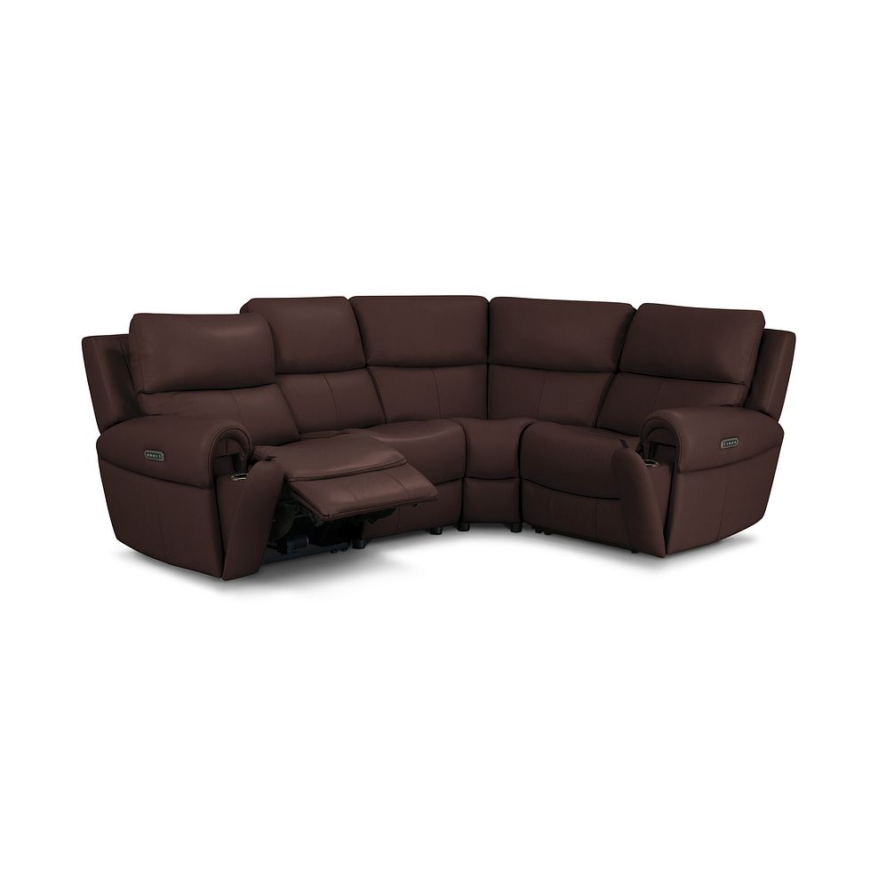 Ezra Group 2 Electric Recliner with Power Headrest & Lumbar Support - Left Hand in Chestnut Leather 3