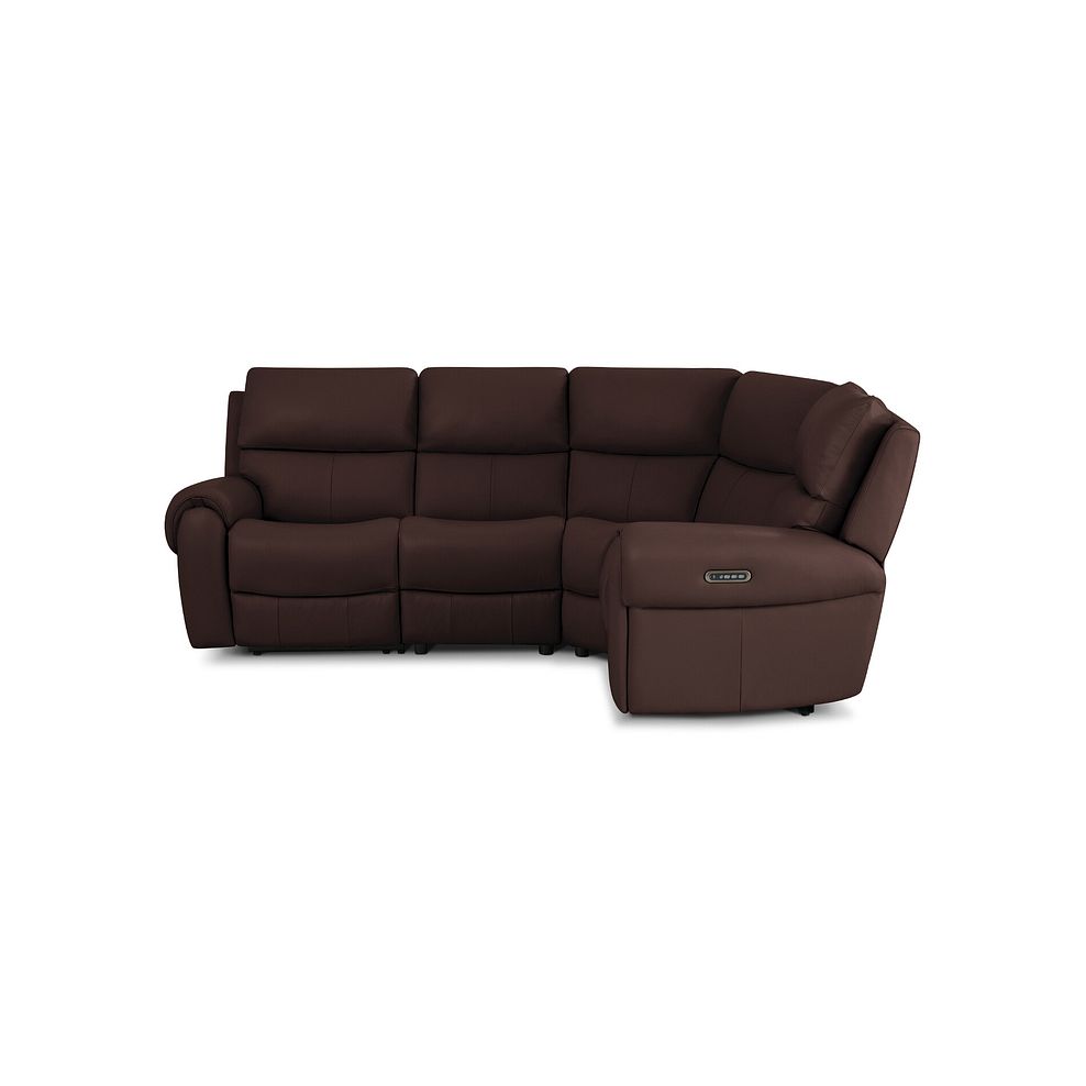 Ezra Group 2 Electric Recliner with Power Headrest & Lumbar Support - Left Hand in Chestnut Leather 5