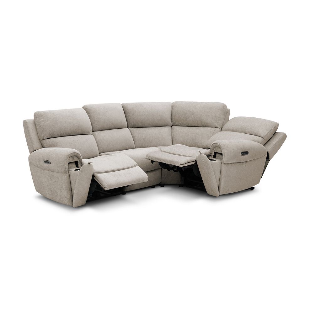 Ezra Group 2 Electric Recliner with Power Headrest & Lumbar Support - Left Hand in Darwin Mink Fabric 3