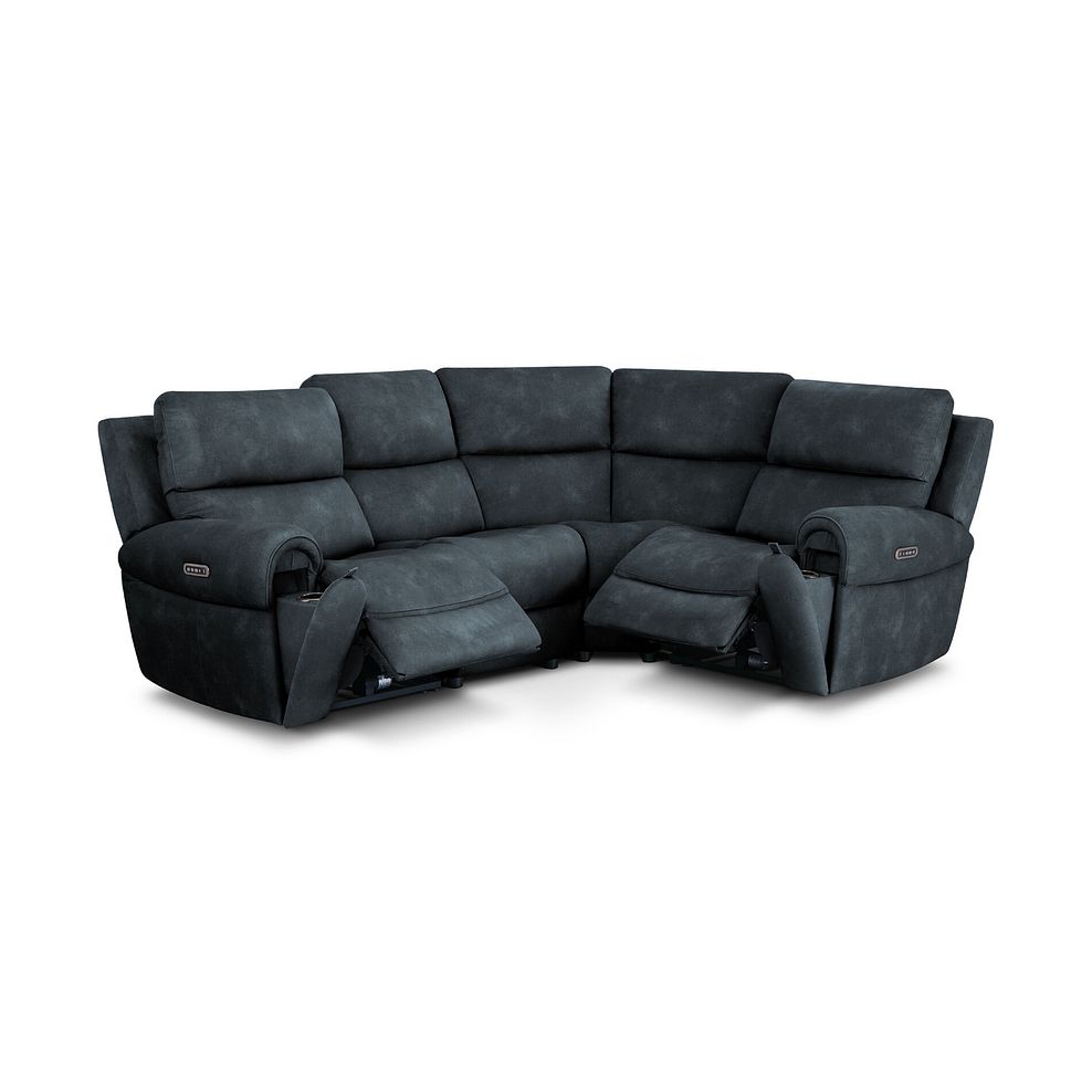 Ezra Group 2 Electric Recliner with Power Headrest & Lumbar Support - Left Hand in Dexter Shadow Fabric 3