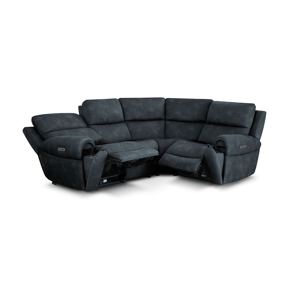 Ezra Group 2 Electric Recliner with Power Headrest & Lumbar Support - Left Hand in Dexter Shadow Fabric 5