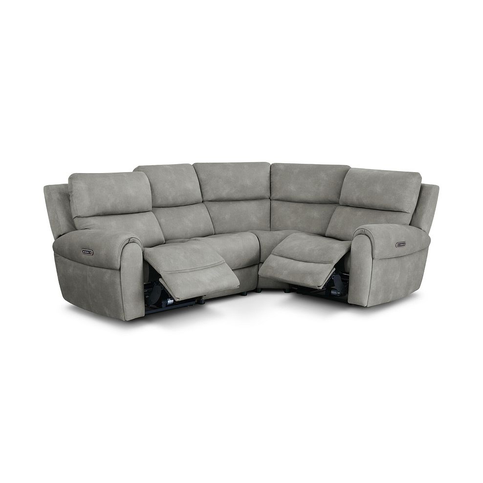 Ezra Group 2 Electric Recliner with Power Headrest & Lumbar Support - Left Hand in Dexter Stone Fabric 2