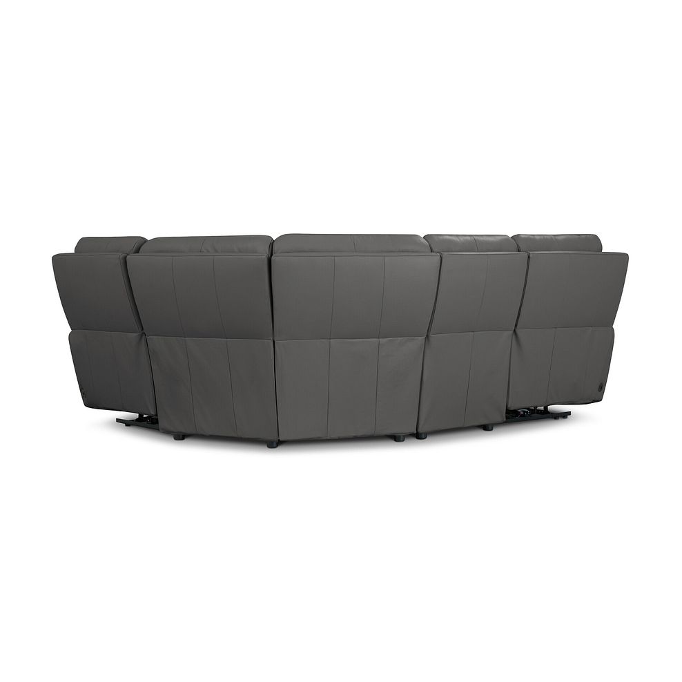 Ezra Group 2 Electric Recliner with Power Headrest & Lumbar Support - Left Hand in Elephant Grey Leather 6