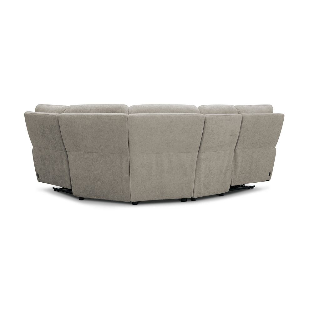 Ezra Group 2 Electric Recliner with Power Headrest & Lumbar Support - Left Hand in Hopsack Linen Fabric 6