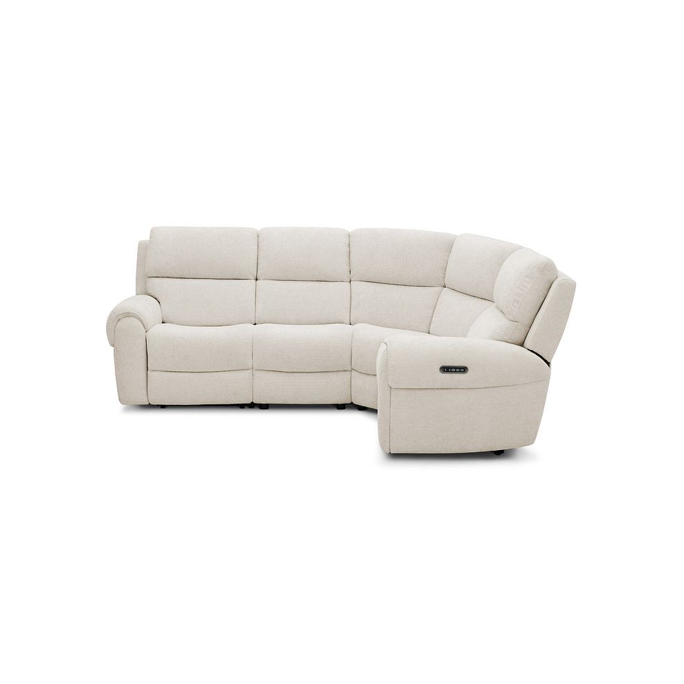 Ezra Group 2 Electric Recliner with Power Headrest & Lumbar Support - Left Hand in Hopsack Natural Fabric 5