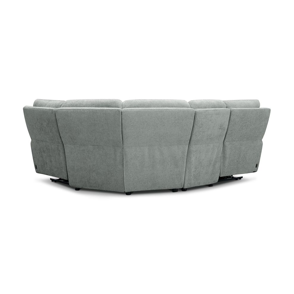 Ezra Group 2 Electric Recliner with Power Headrest & Lumbar Support - Left Hand in Hopsack Platinum Fabric 6