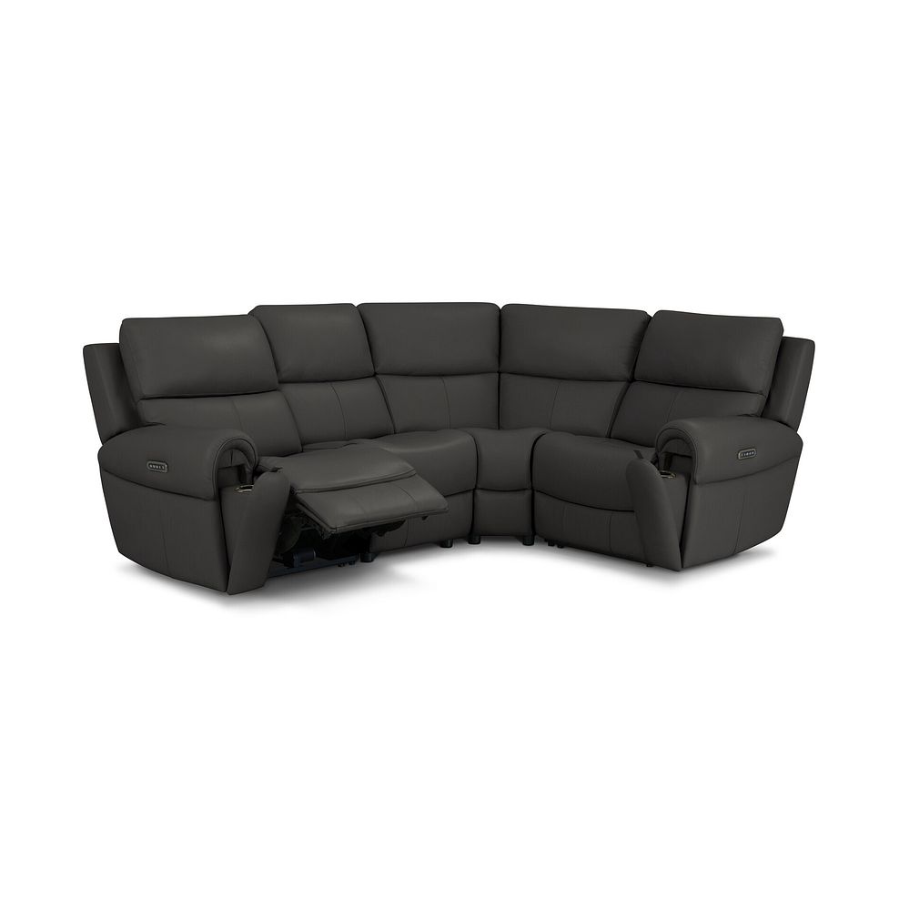 Ezra Group 2 Electric Recliner with Power Headrest & Lumbar Support - Left Hand in Storm Leather 2