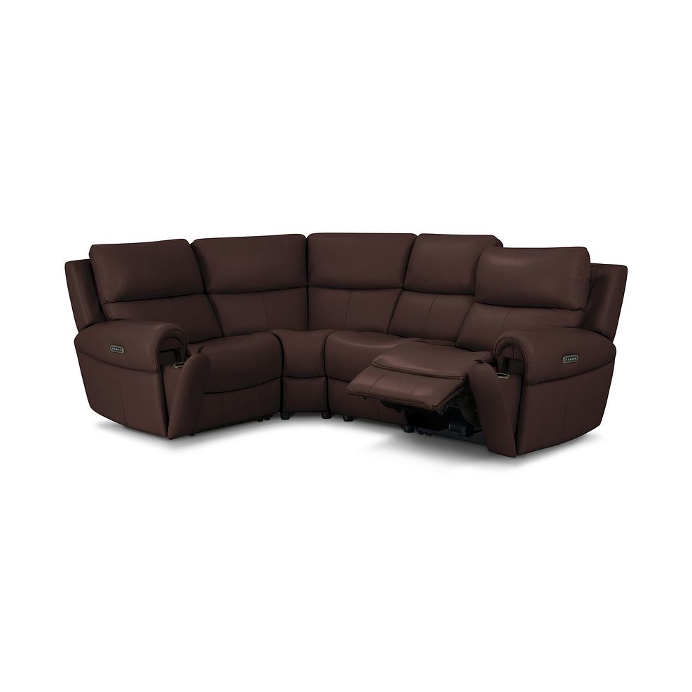 Ezra Group 2 Electric Recliner with Power Headrest & Lumbar Support - Right Hand in Chestnut Leather 3