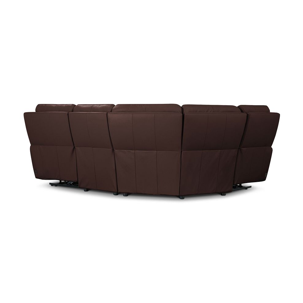 Ezra Group 2 Electric Recliner with Power Headrest & Lumbar Support - Right Hand in Chestnut Leather 6