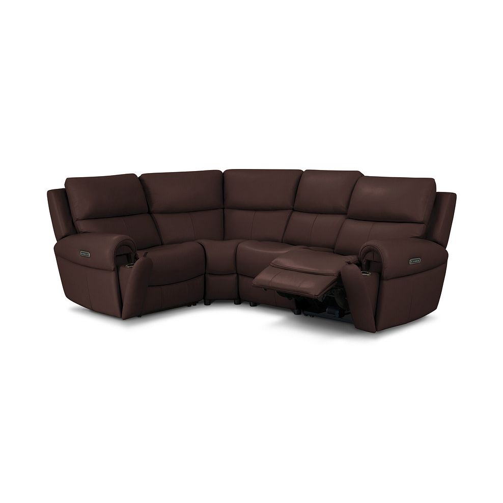 Ezra Group 2 Electric Recliner with Power Headrest & Lumbar Support - Right Hand in Chestnut Leather 2