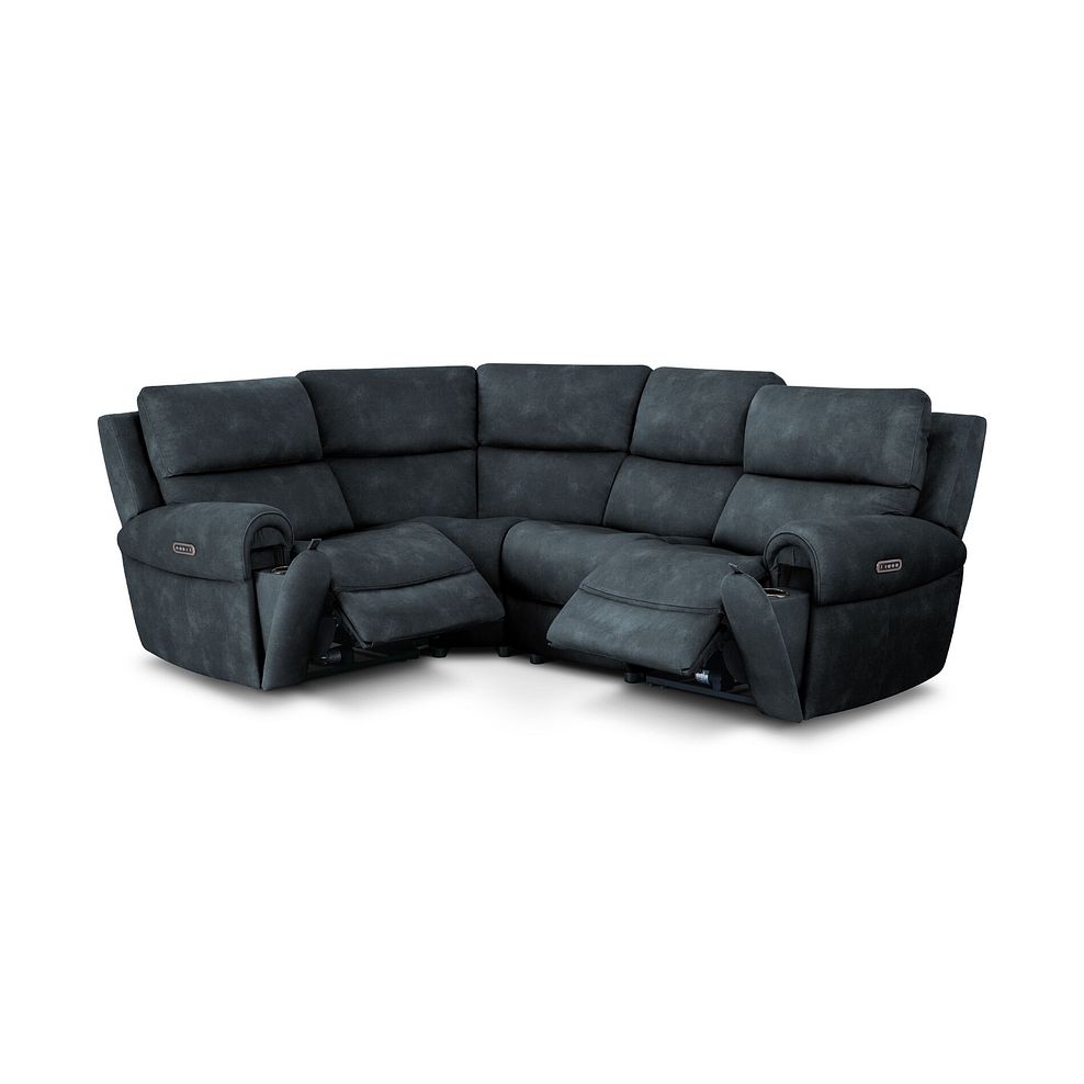 Ezra Group 2 Electric Recliner with Power Headrest & Lumbar Support - Right Hand in Dexter Shadow Fabric 3