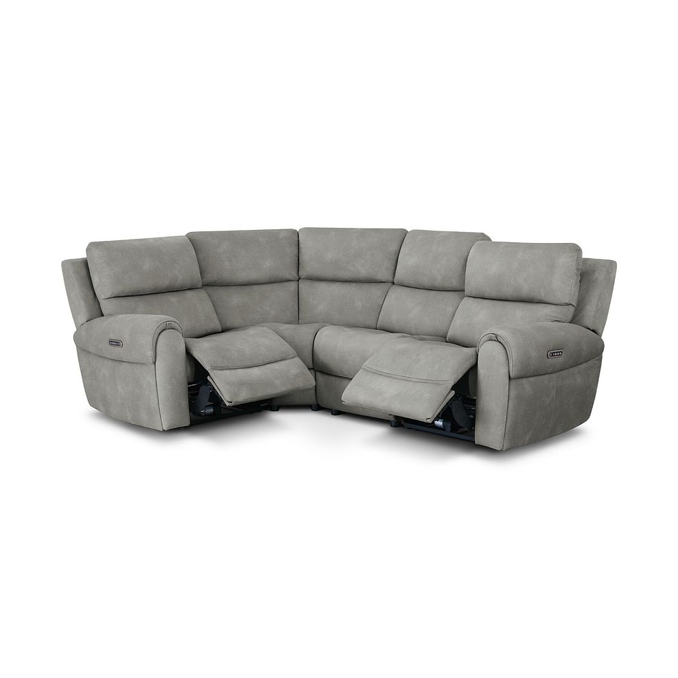 Ezra Group 2 Electric Recliner with Power Headrest & Lumbar Support - Right Hand in Dexter Stone Fabric 2