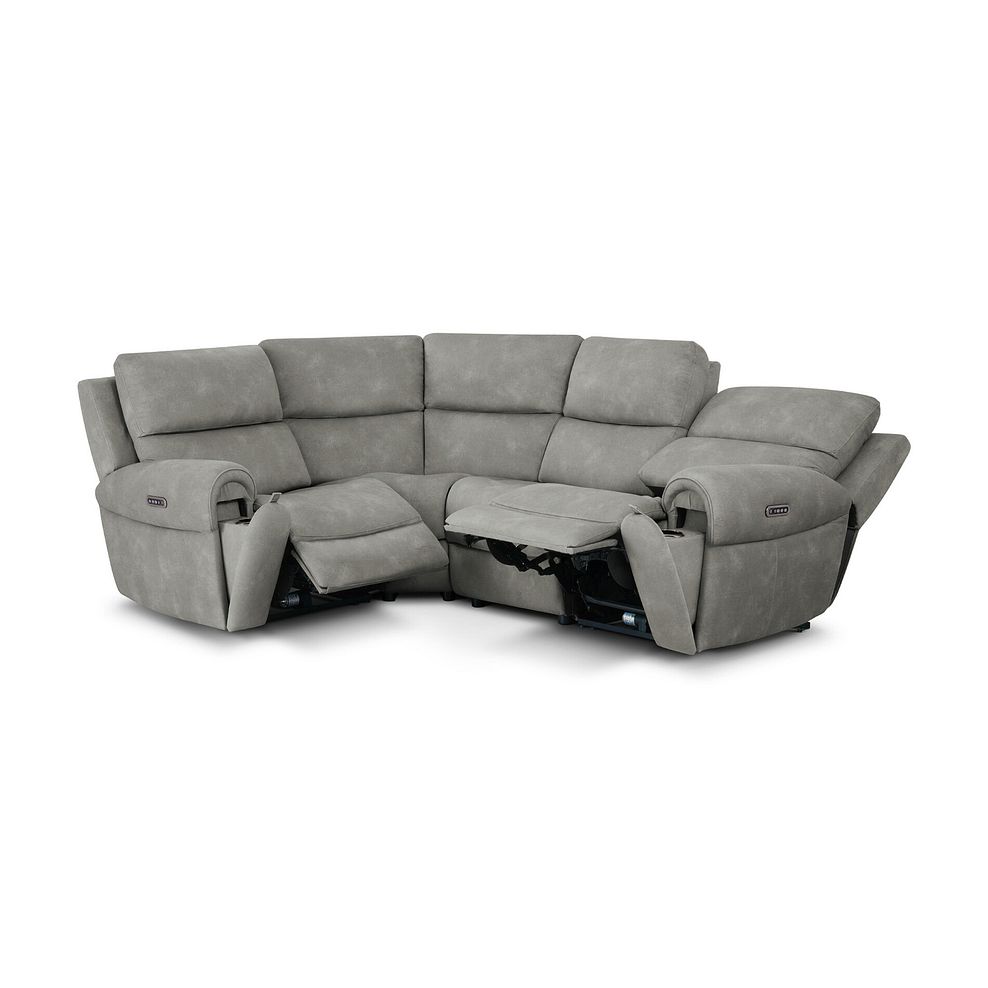 Ezra Group 2 Electric Recliner with Power Headrest & Lumbar Support - Right Hand in Dexter Stone Fabric 5