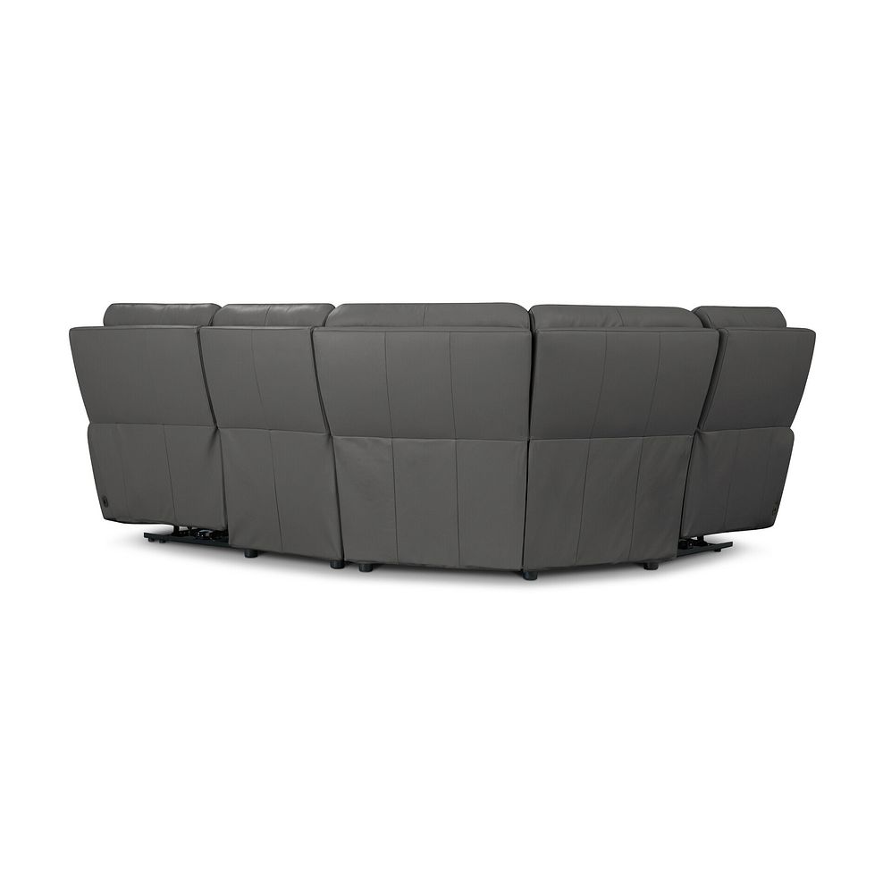 Ezra Group 2 Electric Recliner with Power Headrest & Lumbar Support - Right Hand in Elephant Grey Leather 6