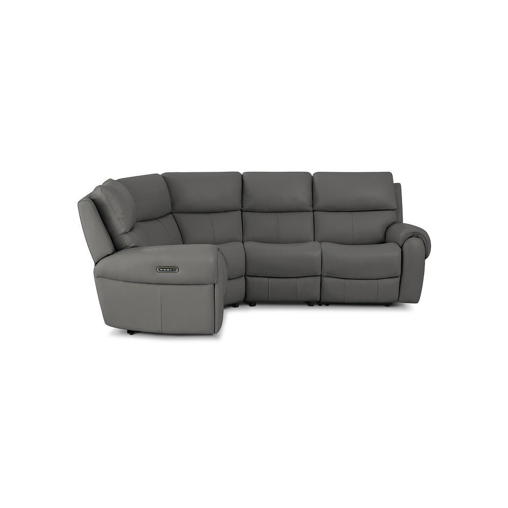 Ezra Group 2 Electric Recliner with Power Headrest & Lumbar Support - Right Hand in Elephant Grey Leather 5