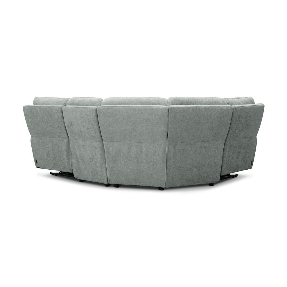 Ezra Group 2 Electric Recliner with Power Headrest & Lumbar Support - Right Hand in Hopsack Platinum Fabric 6