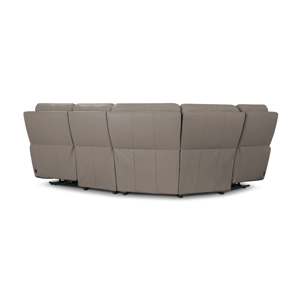 Ezra Group 2 Electric Recliner with Power Headrest Lumbar Support - Right Hand in Oyster Leather 6