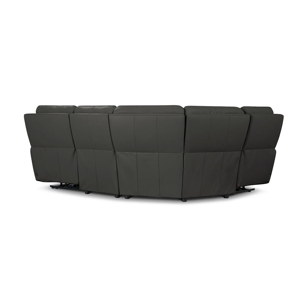 Ezra Group 2 Electric Recliner with Power Headrest & Lumbar Support - Right Hand in Storm Leather 6