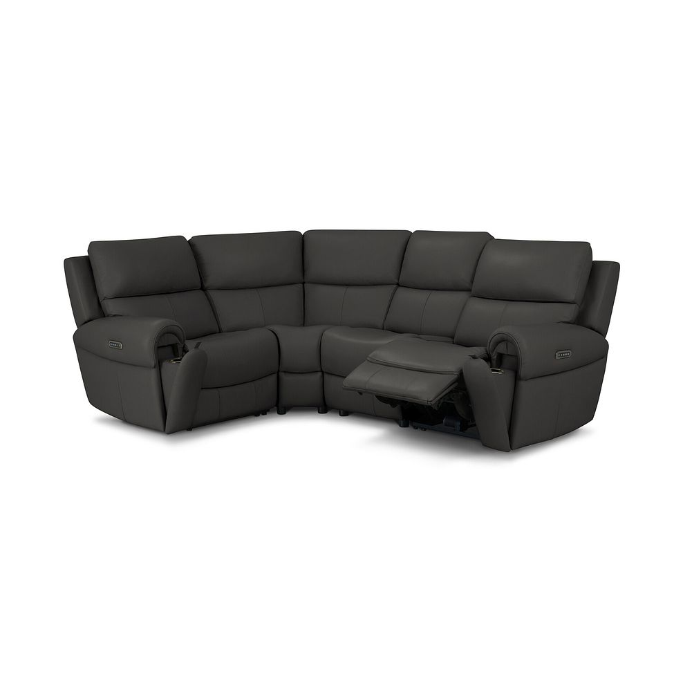 Ezra Group 2 Electric Recliner with Power Headrest & Lumbar Support - Right Hand in Storm Leather 2