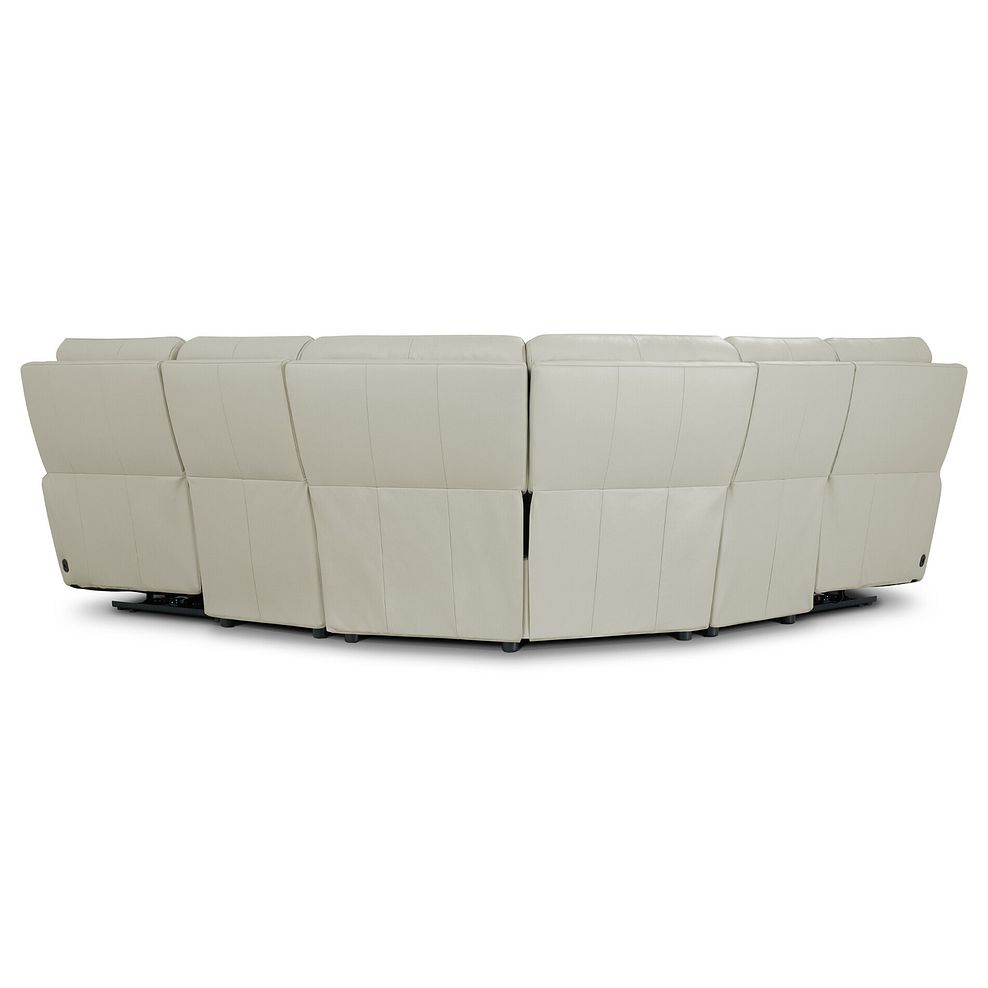 Ezra Group 3 Electric Recliner with 1 Storage Drawer in Bone China Leather 5