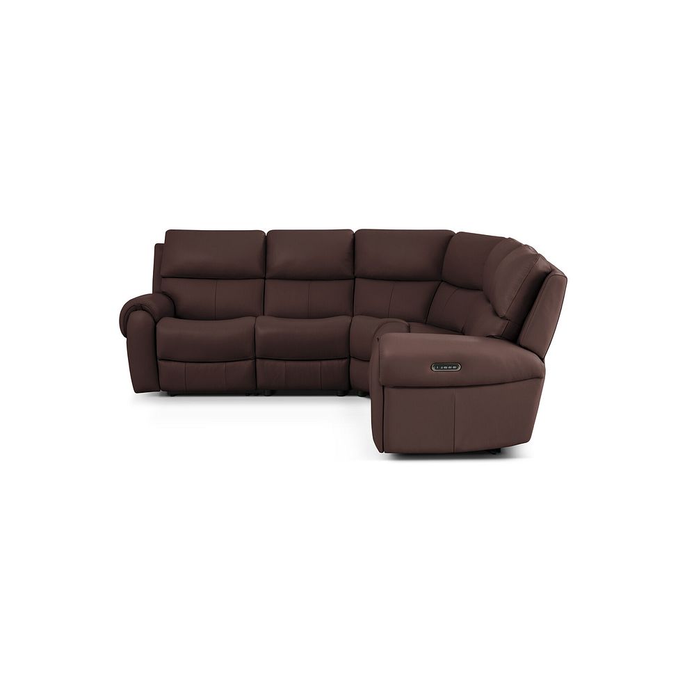 Ezra Group 3 Electric Recliner with 1 Storage Drawer in Chestnut Leather 4