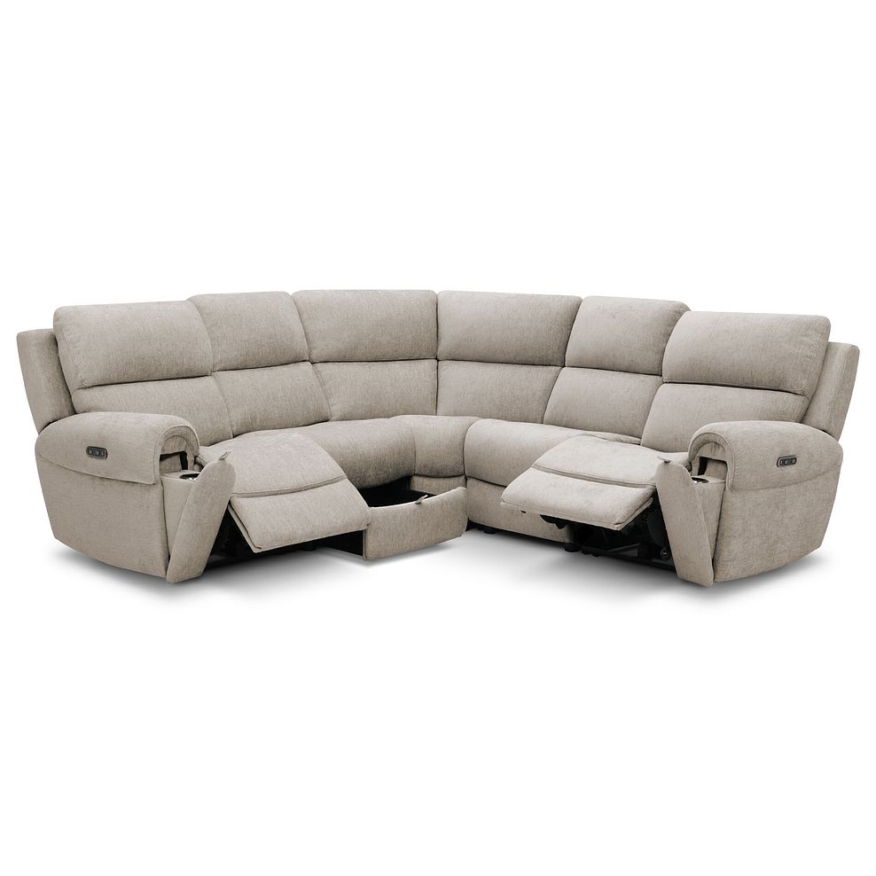 Ezra Group 3 Electric Recliner with 1 Storage Drawer in Darwin Mink Fabric 7